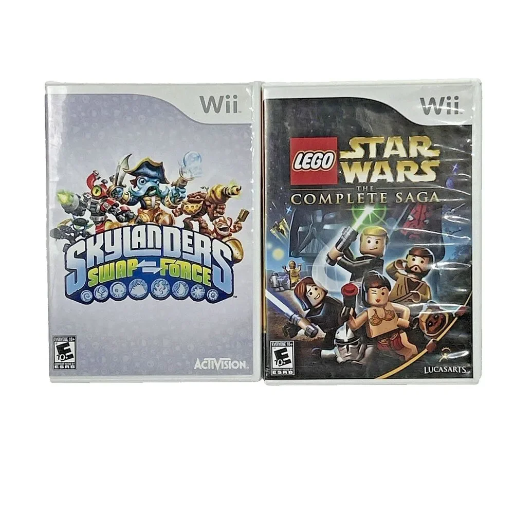 Nintendo Wii Lot LEGO Star Wars -The Complete Saga & Skylanders Swap Force *READ